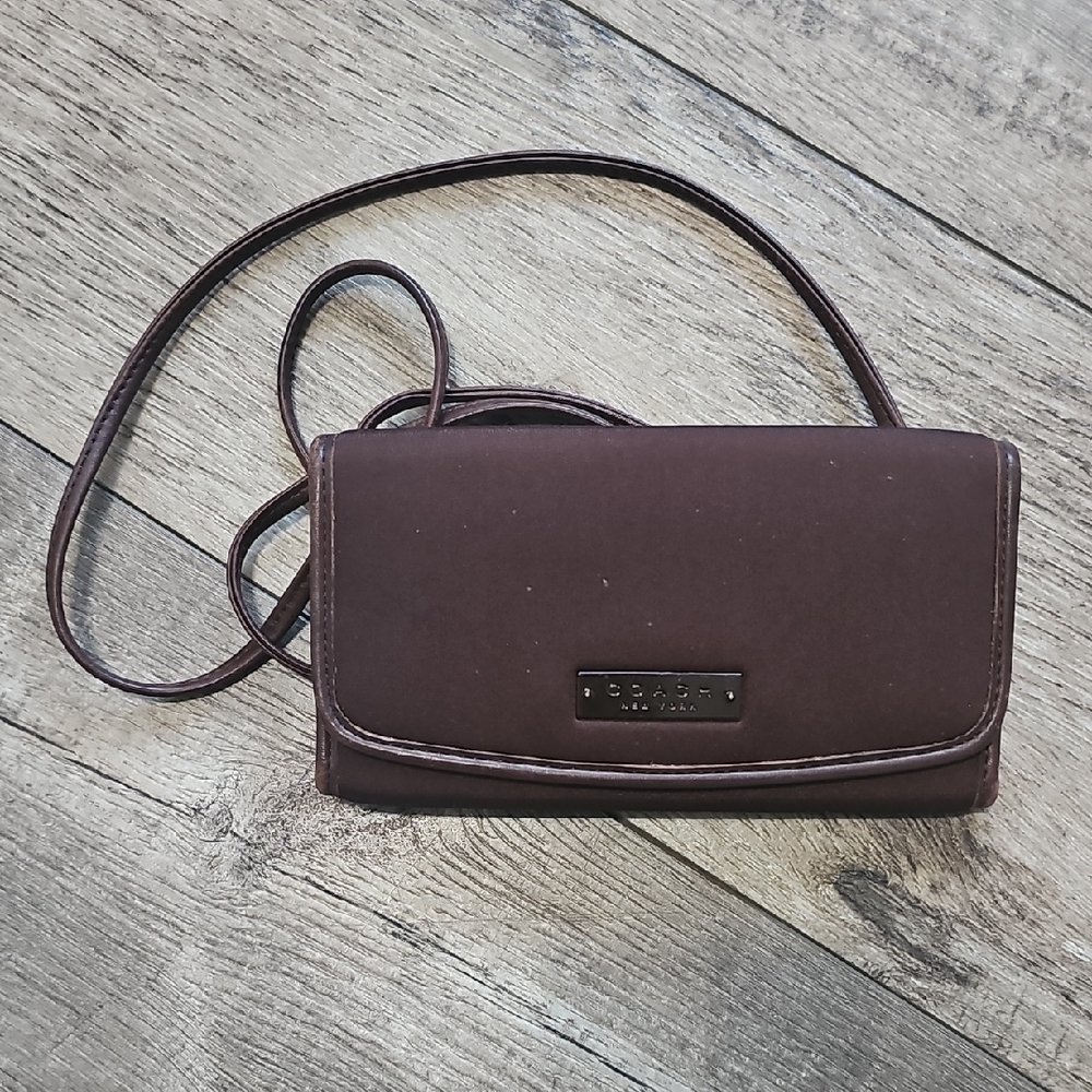 Coach Dark Brown Crossbody Bag Wallet